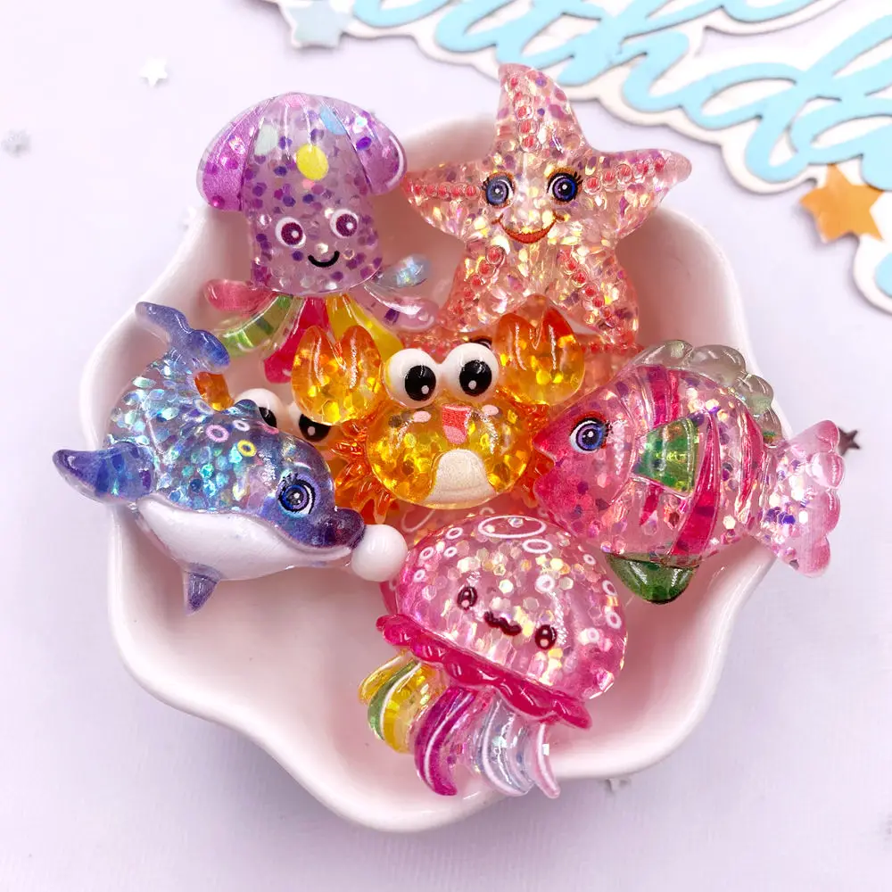 Resin Art Beach - 10 pz Glitter Resina Colorata Stella