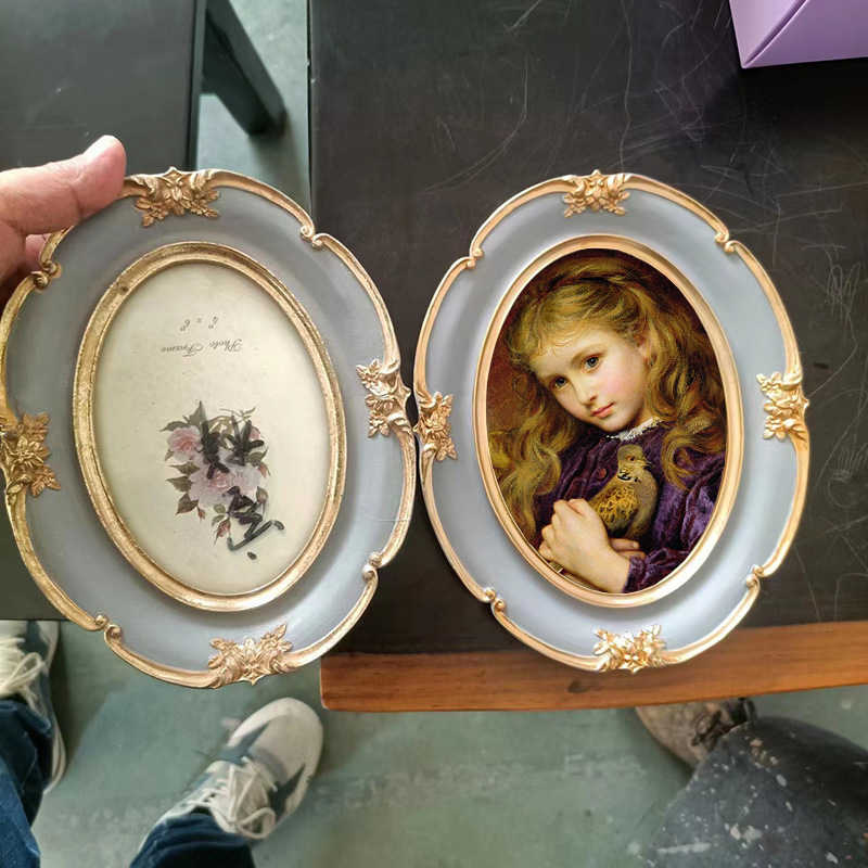 Resin Art Ideas - Cornice Portafoto Ovale in Resina Stile