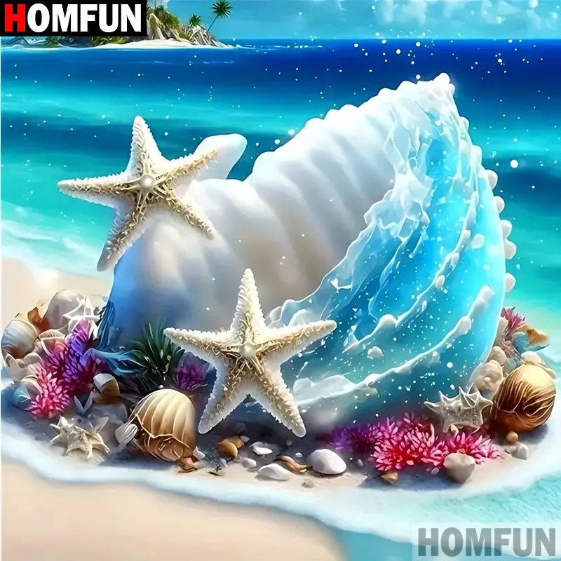 Resin Art Beach - HOMFUN Pittura diamante 5d fai da