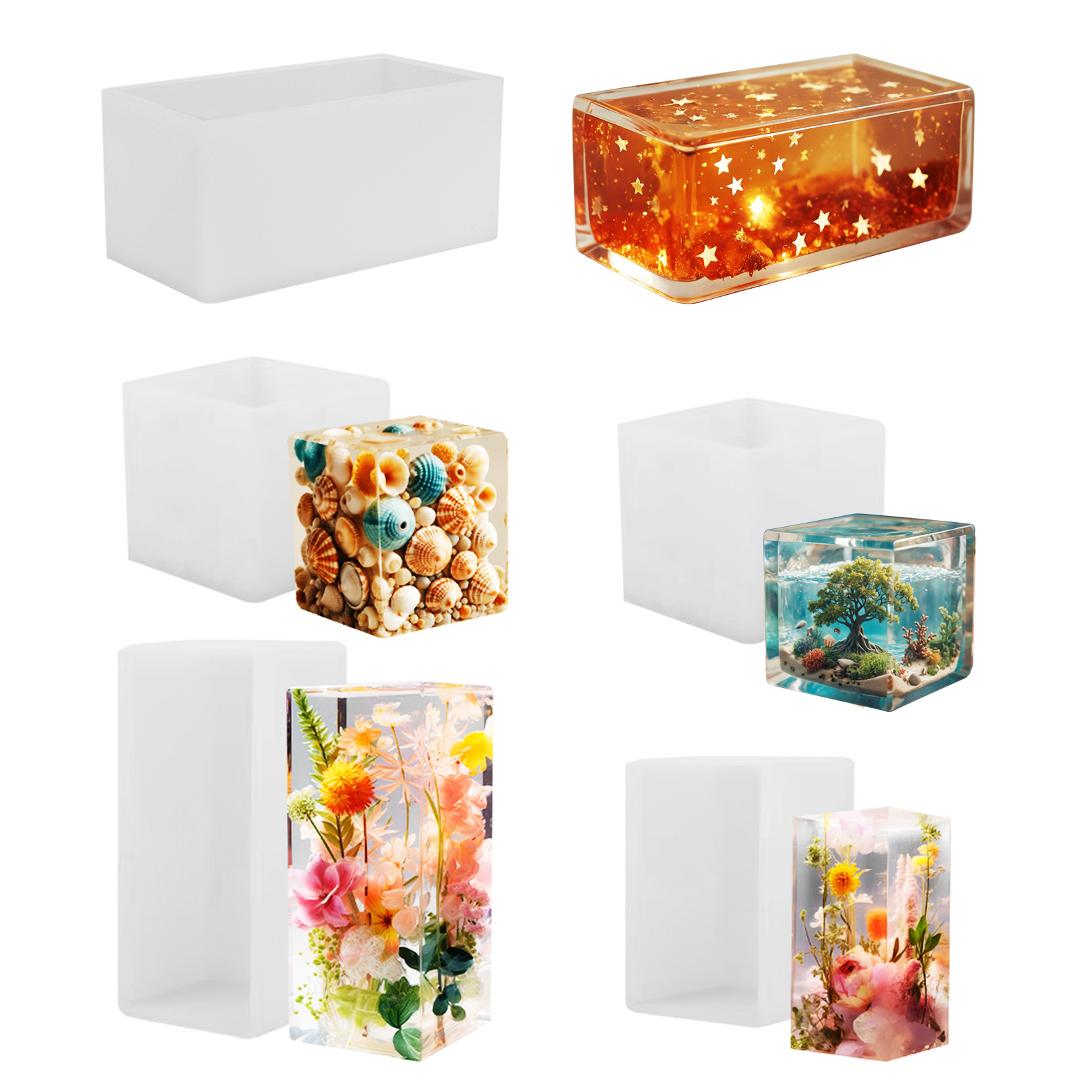 Resin Art Kit With Molds - Stampo in Silicone per Resina Epossidica,