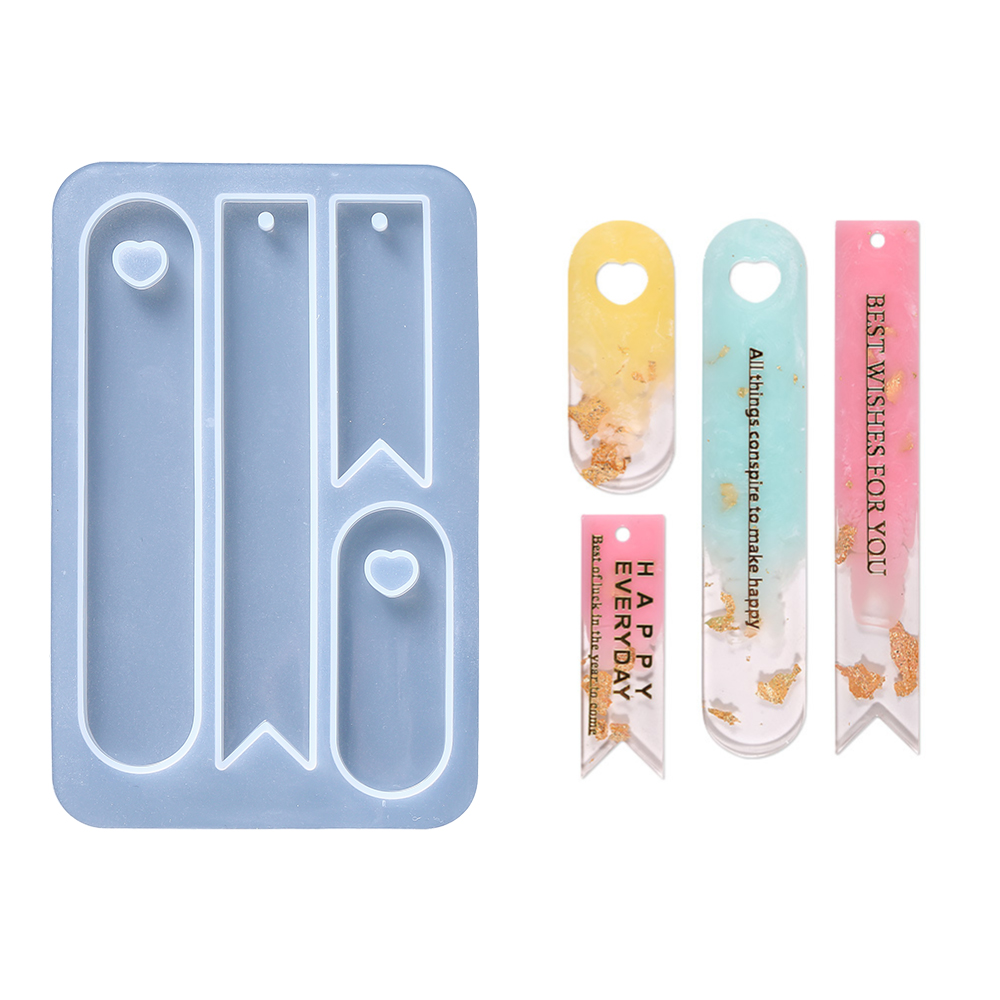 Resin Art Made Simple Book - Segnalibro ovale Stampo in silicone Segnalibro